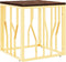 vidaXL - Salontafel - roestvrij - staal - en - massief - gerecycled - hout - goudkleur