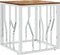 vidaXL - Salontafel - roestvrij - staal - en - massief - gerecycled - hout - zilver
