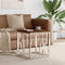 vidaXL - Salontafel - roestvrij - staal - en - massief - gerecycled - hout - zilver