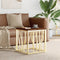 vidaXL - Salontafel - roestvrij - staal - en - massief - gerecycled - hout - goudkleur