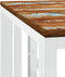 vidaXL - Salontafel - roestvrij - staal - en - massief - gerecycled - hout - zilver