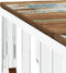 vidaXL - Salontafel - roestvrij - staal - en - massief - gerecycled - hout - zilver