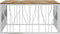 vidaXL - Salontafel - roestvrij - staal - en - massief - gerecycled - hout - zilver