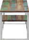 vidaXL - Salontafel - roestvrij - staal - en - massief - gerecycled - hout - zilver