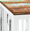 vidaXL - Salontafel - roestvrij - staal - en - massief - gerecycled - hout - zilver