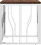vidaXL - Salontafel - roestvrij - staal - en - massief - gerecycled - hout - zilver