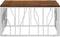 vidaXL - Salontafel - roestvrij - staal - en - massief - gerecycled - hout - zilver