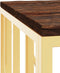 vidaXL - Salontafel - roestvrij - staal - en - massief - gerecycled - hout - goudkleur