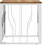 vidaXL - Salontafel - roestvrij - staal - en - massief - gerecycled - hout - zilver