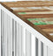 vidaXL - Salontafel - roestvrij - staal - en - massief - gerecycled - hout - zilver