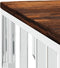 vidaXL - Salontafel - roestvrij - staal - en - massief - gerecycled - hout - zilver