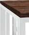 vidaXL - Salontafel - roestvrij - staal - en - massief - gerecycled - hout - zilver