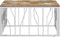 vidaXL - Salontafel - roestvrij - staal - en - massief - gerecycled - hout - zilver