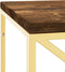 vidaXL - Salontafel - roestvrij - staal - en - massief - hergebruikt - hout