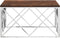 vidaXL - Salontafel - roestvrij - staal - en - massief - hergebruikt - hout