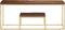 vidaXL - Salontafel - roestvrij - staal - en - massief - hout - goudkleurig