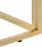 vidaXL - Salontafel - roestvrij - staal - en - massief - hout - goudkleurig