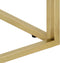 vidaXL - Salontafel - roestvrij - staal - en - massief - hout - goudkleurig