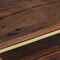 vidaXL - Salontafel - roestvrij - staal - en - massief - hout - goudkleurig