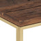 vidaXL - Salontafel - roestvrij - staal - en - massief - hout - goudkleurig