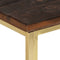 vidaXL - Salontafel - roestvrij - staal - en - massief - hout - goudkleurig