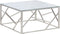 vidaXL - Salontafel - roestvrijstaal - en - gehard - glas - zilverkleurig