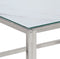 vidaXL - Salontafel - roestvrijstaal - en - gehard - glas - zilverkleurig