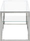 vidaXL - Salontafel - roestvrijstaal - en - gehard - glas - zilverkleurig