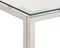 vidaXL - Salontafel - roestvrijstaal - en - gehard - glas - zilverkleurig