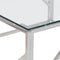 vidaXL - Salontafel - roestvrijstaal - en - gehard - glas - zilverkleurig