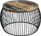 vidaXL - Salontafel - rond - 68x37 - cm - massief - gerecycled - hout