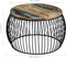 vidaXL - Salontafel - rond - 68x37 - cm - massief - gerecycled - hout