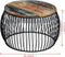 vidaXL - Salontafel - rond - 68x37 - cm - massief - gerecycled - hout