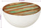 vidaXL - Salontafel - rond - Ø - 50x24 - cm - massief - gerecycled - hout - wit
