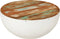 vidaXL - Salontafel - rond - Ø - 50x24 - cm - massief - gerecycled - hout - wit