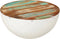 vidaXL - Salontafel - rond - Ø - 50x24 - cm - massief - gerecycled - hout - wit
