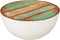 vidaXL - Salontafel - rond - Ø - 50x24 - cm - massief - gerecycled - hout - wit