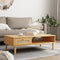 vidaXL - Salontafel - SENJA - 100x55x33 - cm - rattan-look - massief - hout - bruin