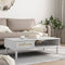 vidaXL - Salontafel - SENJA - 100x55x33 - cm - rattan-look - massief - hout - wit