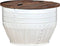 vidaXL - Salontafel - tonvormig - massief - gerecycled - hout - wit
