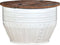 vidaXL - Salontafel - tonvormig - massief - gerecycled - hout - wit