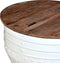 vidaXL - Salontafel - tonvormig - massief - gerecycled - hout - wit