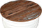 vidaXL - Salontafel - tonvormig - massief - gerecycled - hout - wit