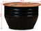 vidaXL - Salontafel - tonvormig - massief - gerecycled - hout - zwart