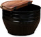vidaXL - Salontafel - tonvormig - massief - gerecycled - hout - zwart