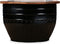 vidaXL - Salontafel - tonvormig - massief - gerecycled - hout - zwart