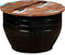 vidaXL - Salontafel - tonvormig - massief - gerecycled - hout - zwart