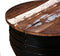 vidaXL - Salontafel - tonvormig - massief - gerecycled - hout - zwart
