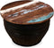 vidaXL - Salontafel - tonvormig - massief - gerecycled - hout - zwart