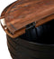 vidaXL - Salontafel - tonvormig - massief - gerecycled - hout - zwart
